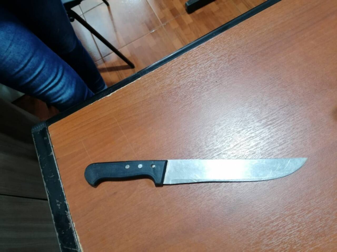 Arma blanca que uso la mujer. Foto: gentileza