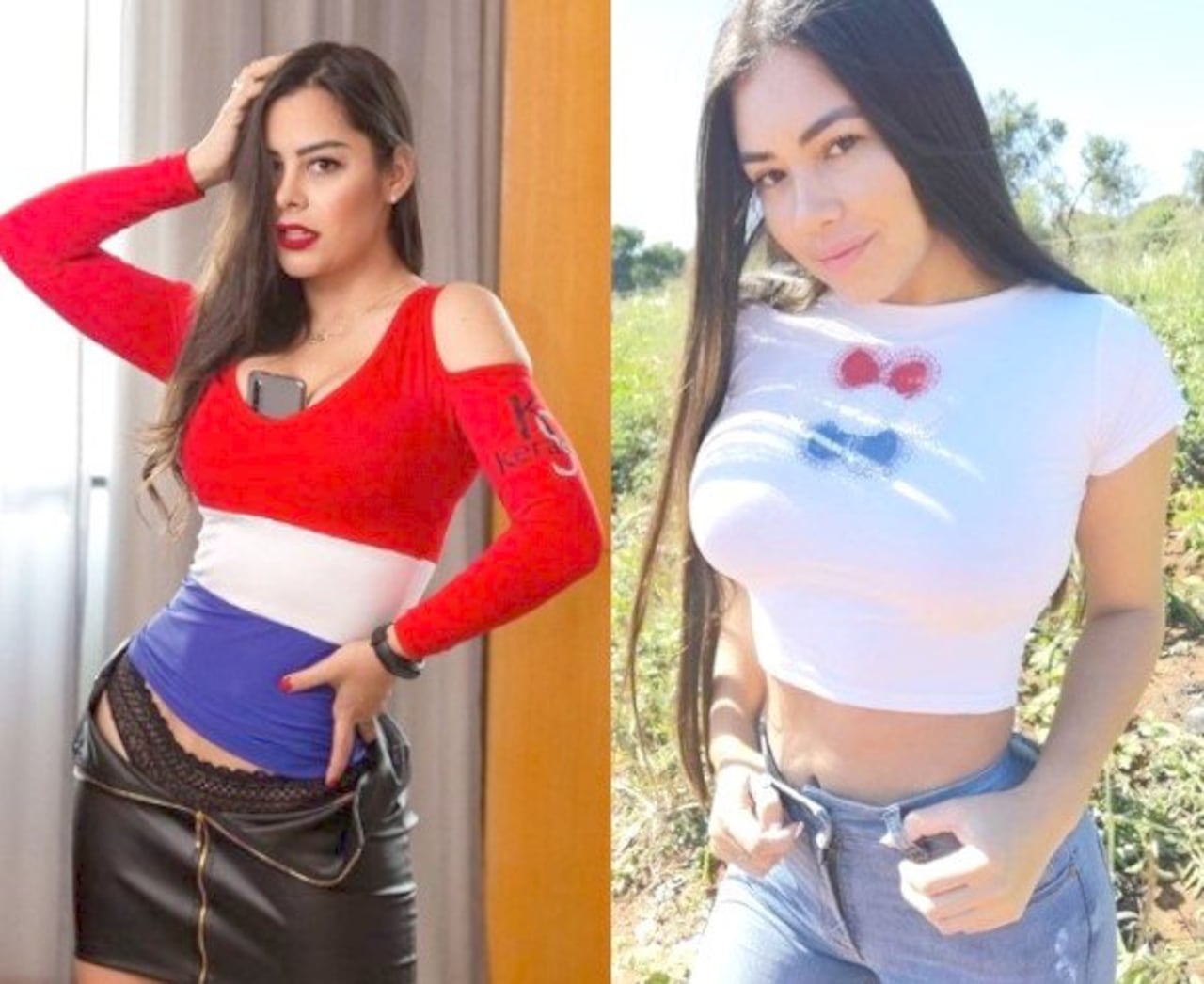 Larissa Riquelme y Laurys Dyva, dos diosas patriotas.