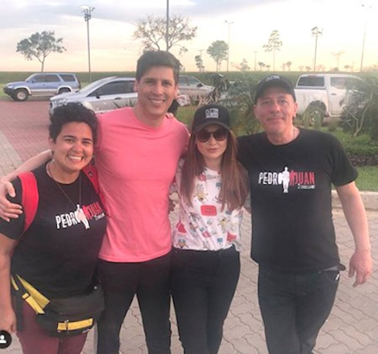 Enrique Pavón, Lali González, “Yayo” y la coach Fátima Fernández.