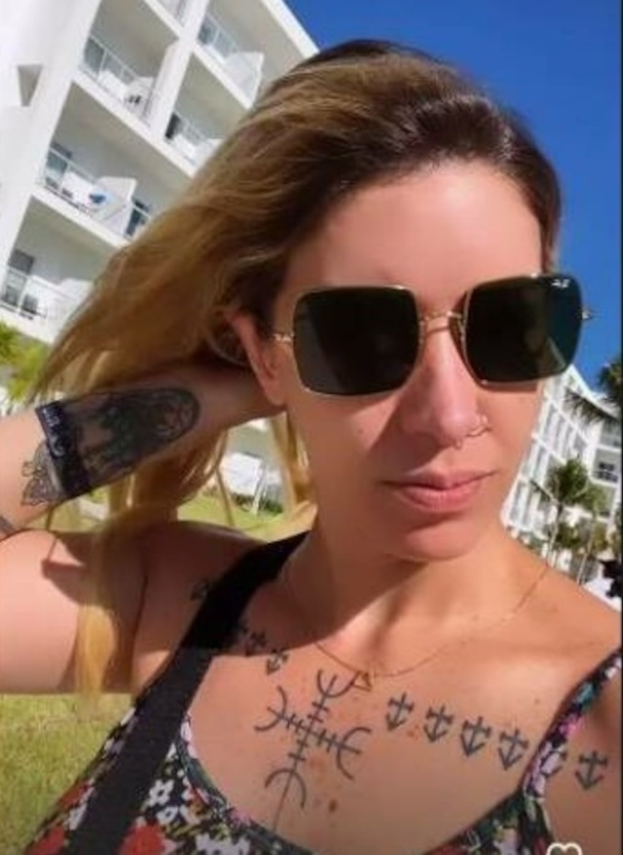 Carmi Masi en sus vacaciones. (Captura de video)