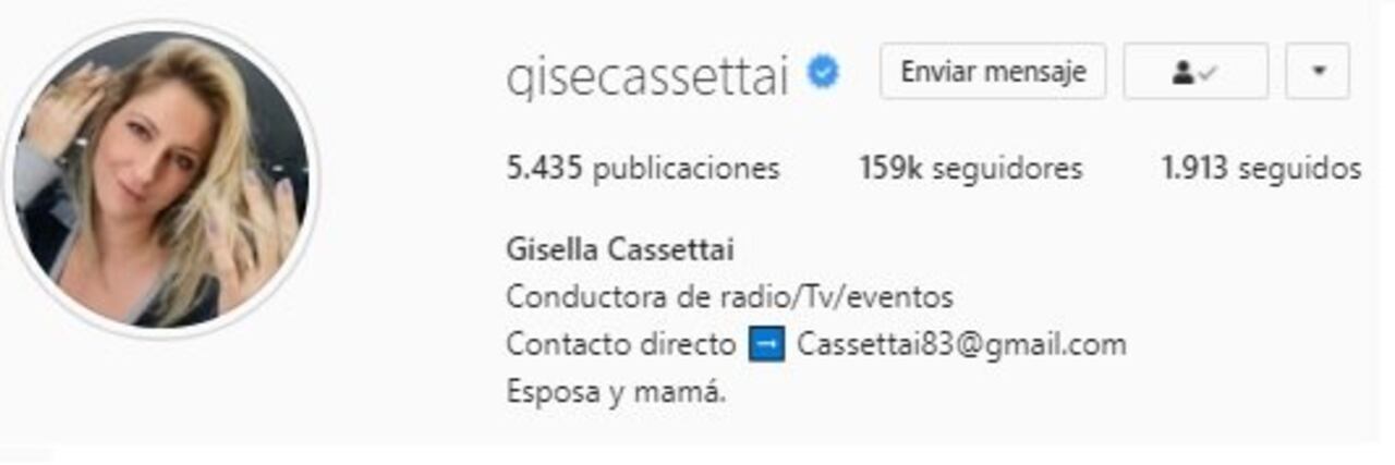 De no recuperar su cuenta de Instagram, la conductora e influencer podría perder sus casi 160 mil seguidores