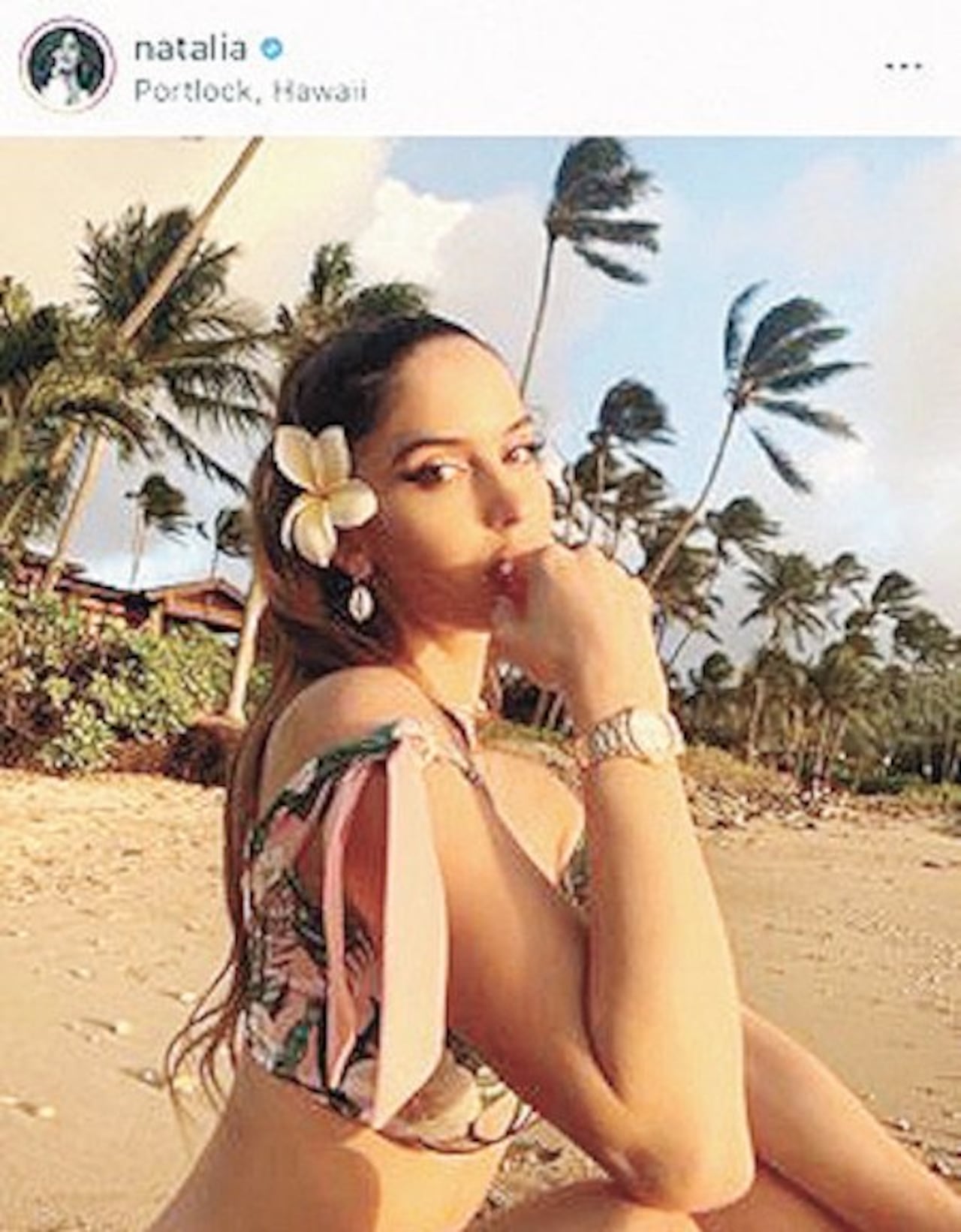 HAWAII. La famosa foto de Natalia en Hawaii, donde viajó sola. Se dice que después de romper con Maluma.