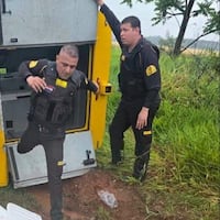 Volcó camión blindado que llevaba la famosa “tirze”