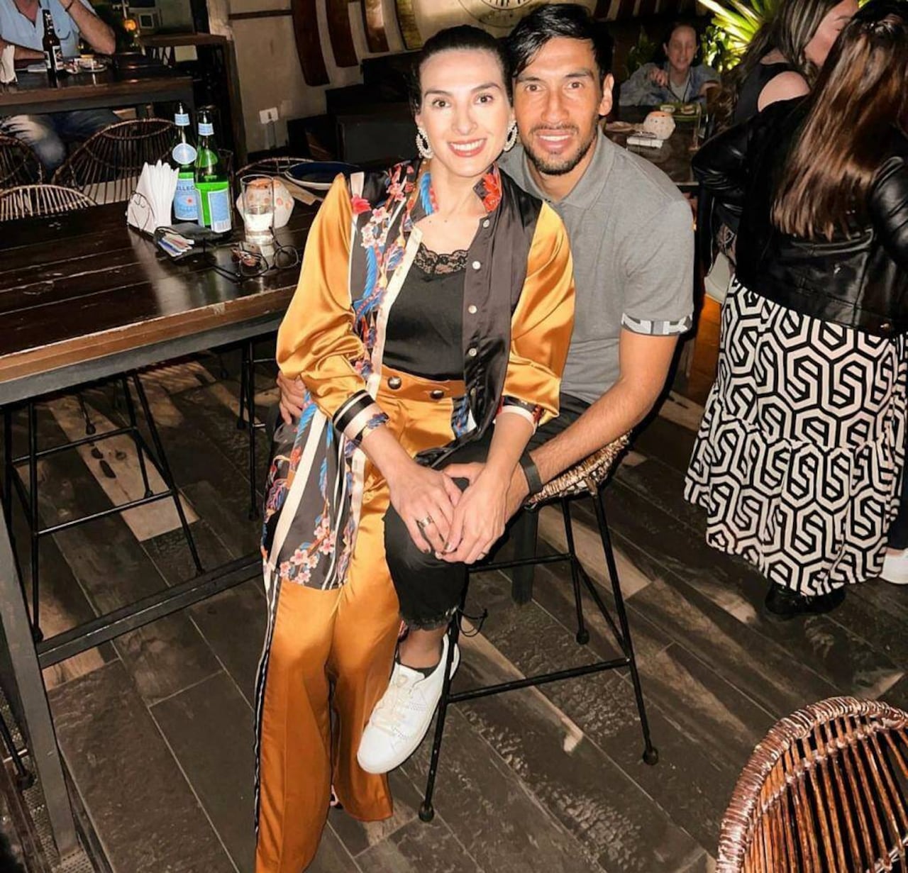 Shirley Ramírez con el "Chelo" Estigarribia.