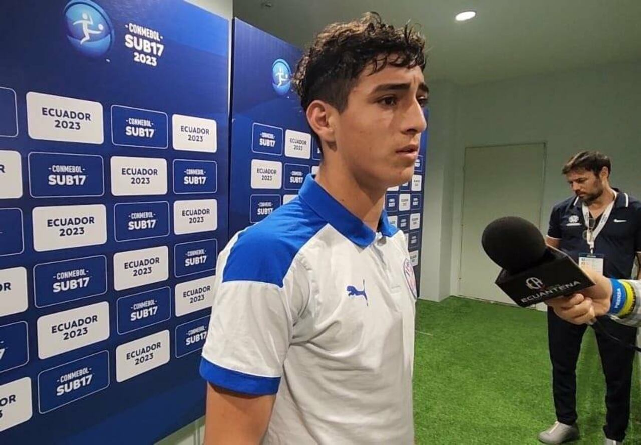 David Fernández, atleta de la Albirroja Sub 17, habló después de la victoria de Py ante Perú. Foto (APF)