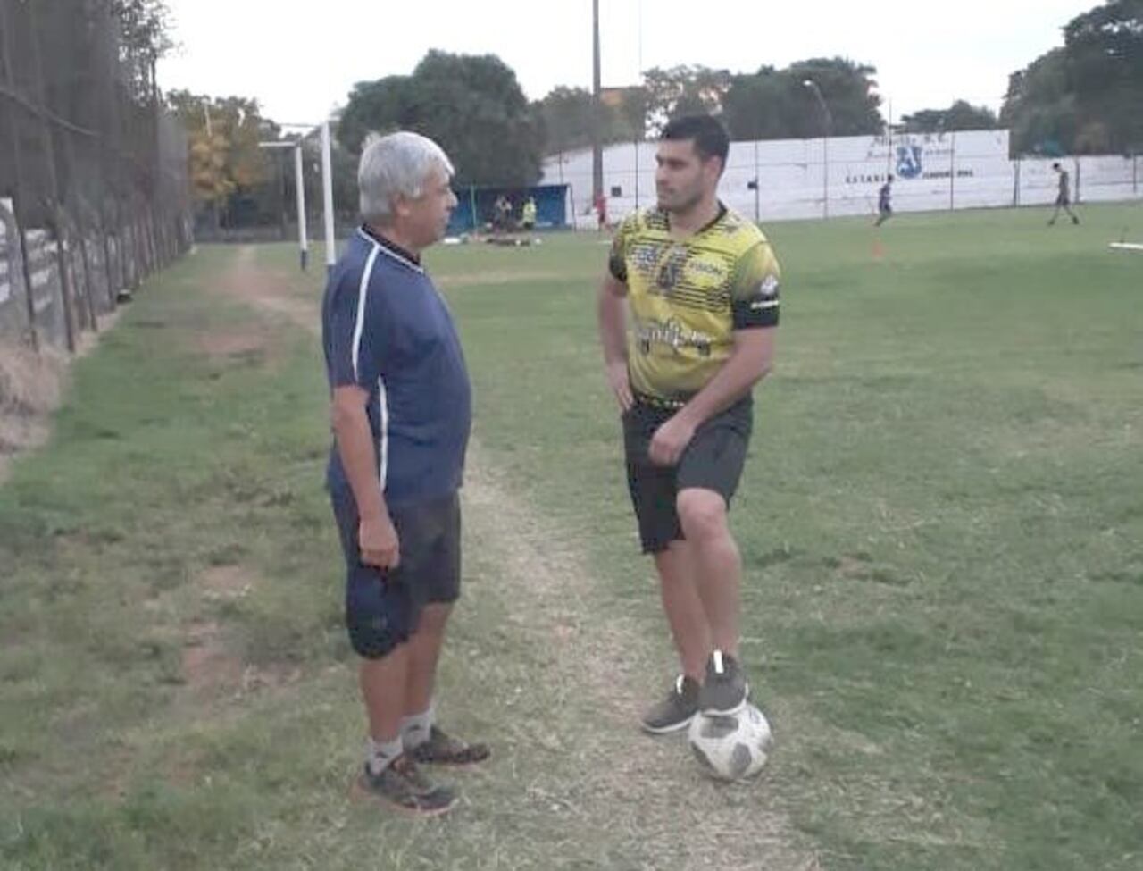 El presidente con el arquero Miguel Castro.