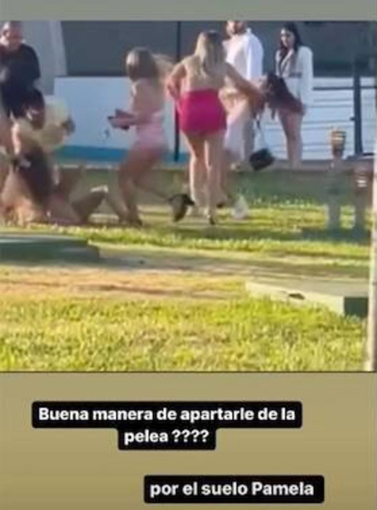 Ara mostró el video de cómo Tati tiró al piso a su amiga. Captura