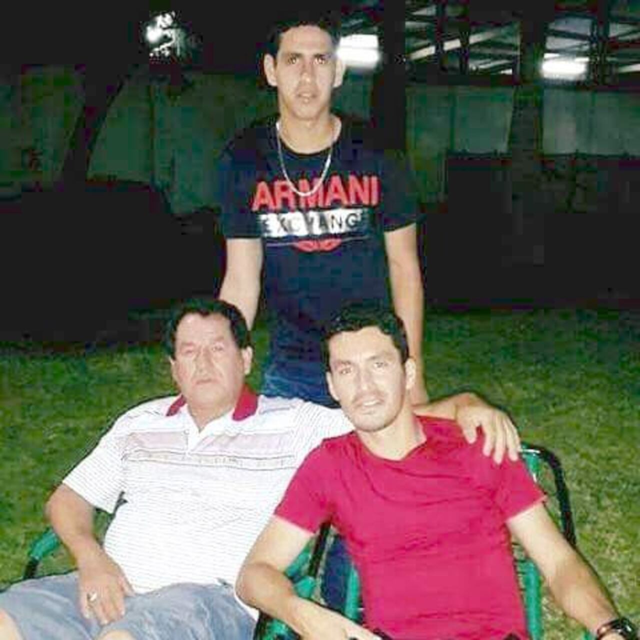 Don Arsenio, acá con Cristian y Derlis.