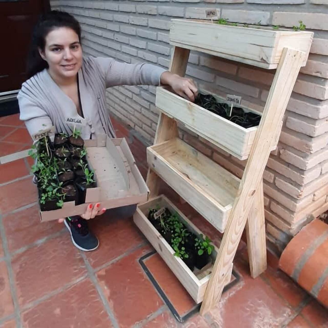 Empezaron con maceteros. (GENTILEZA)